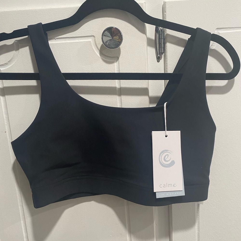 Calme by Johnny Was Black Sports Bra Size M